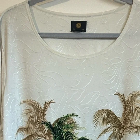 NWOTTropical Palm Tree Print Top - Picture 7 of 7